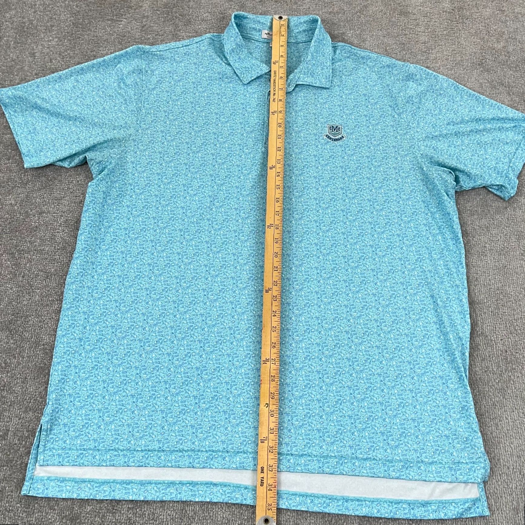 Peter Millar PETER MILLAR Polo Shirt Mens XL Blue Geometric Centenary Park Golf Size US XL / EU 56 / 4 - 5 Thumbnail