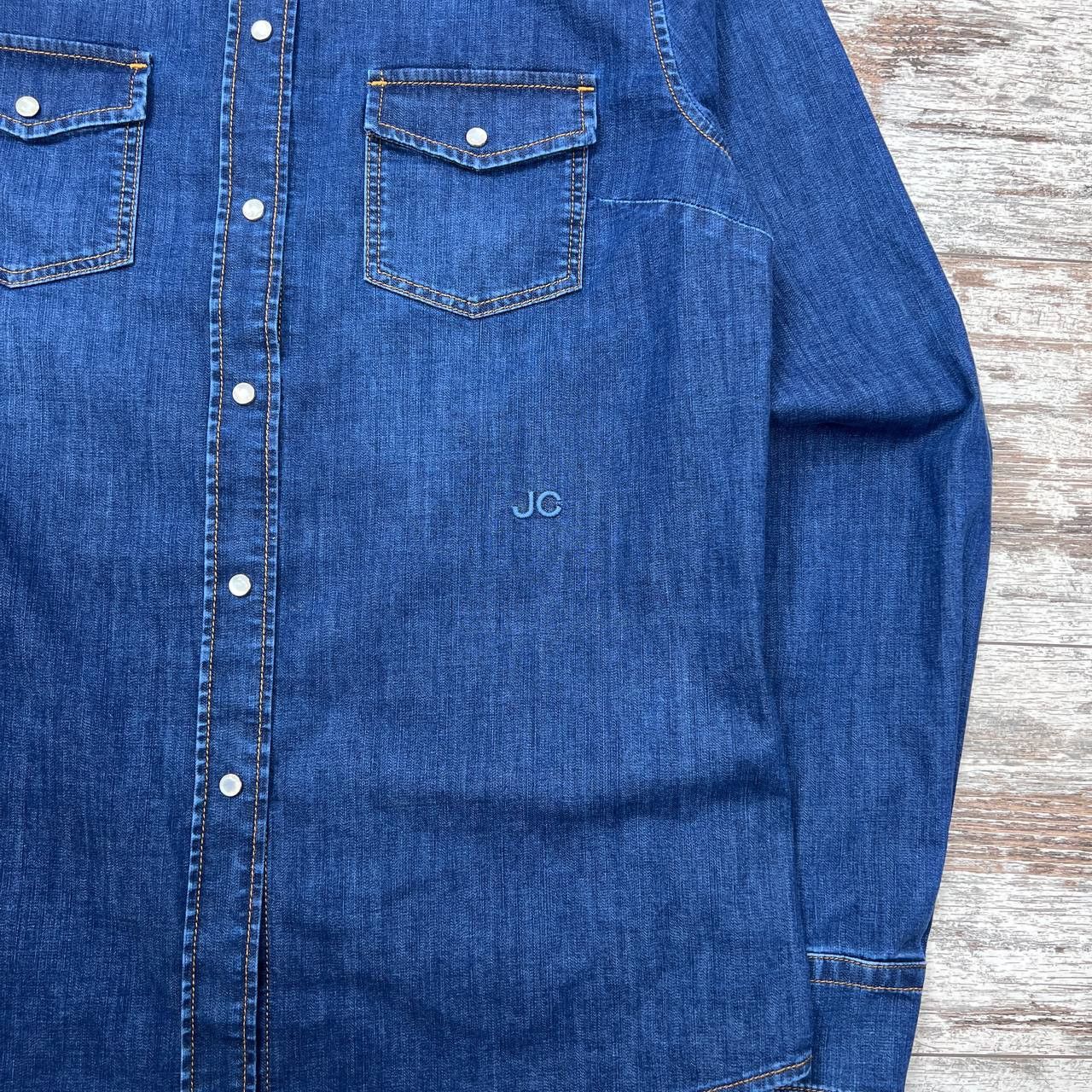 Jacob Cohen Jacob Cohen Western Denim Shirt Blue Size 46 Size L / US 10 / IT 46 - 5 Thumbnail