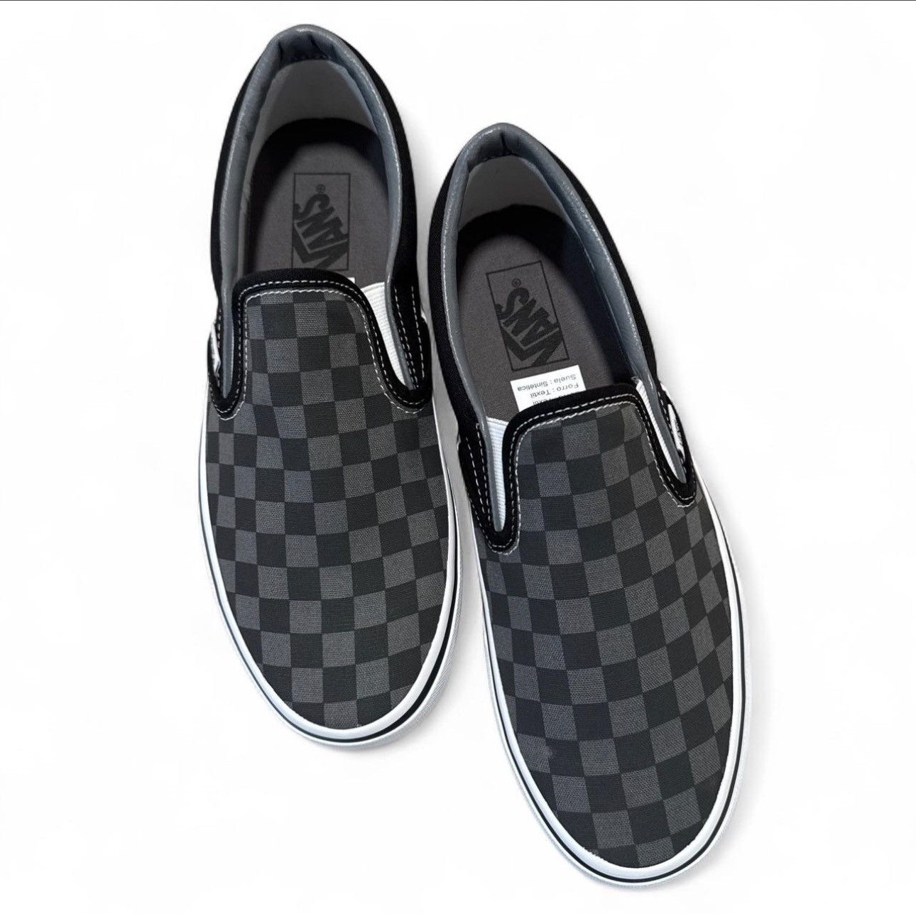 Vans Vans Checkerboard Slip-On Black/Grey – New Size 8.5 Size US 8.5 / EU 41-42 - 2 Thumbnail