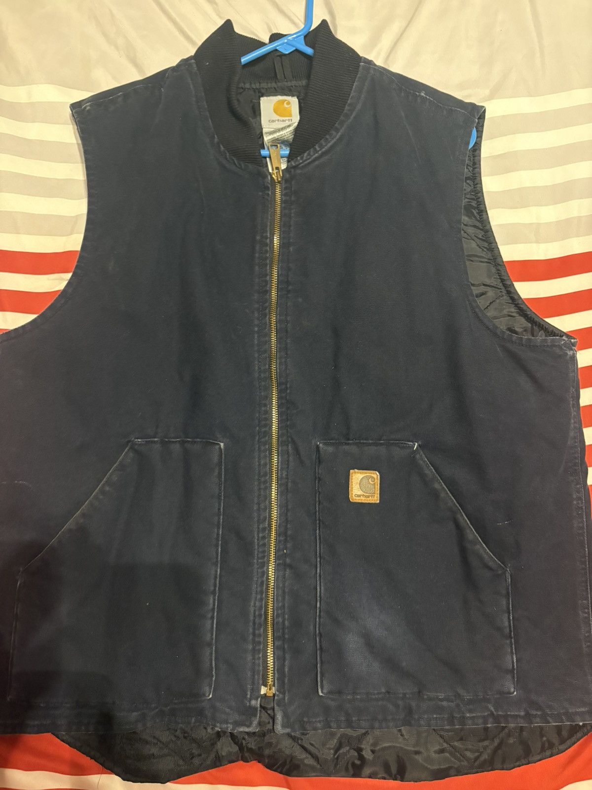 Carhartt Vintage Carhartt navy blue Vest Size US XL / EU 56 / 4 - 1 Thumbnail