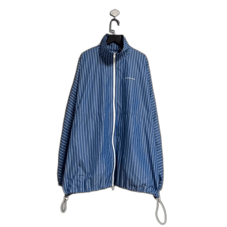 Balenciaga Balenciaga Striped Logo Windbreaker Jacket-yf Size US L / EU 52-54 / 3 - 1 Thumbnail