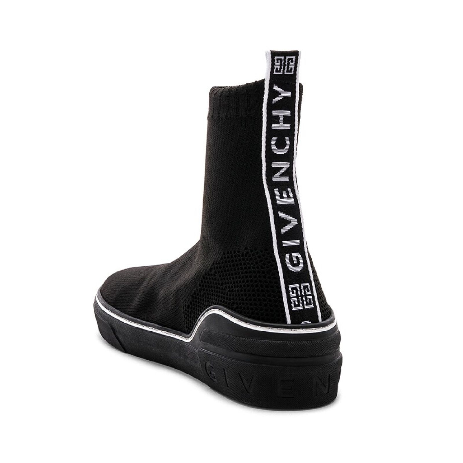 Givenchy Givenchy George V Sock Black White High Top Knit Sneaker 43 Size US 10 / EU 43 - 9 Thumbnail