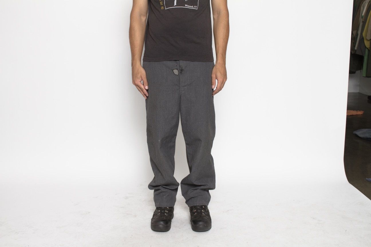 Vintage GREY VINTAGE GERMAN MILITARY WORK PANTS WITH STITCH REPAIR Size US 34 / EU 50 - 1 Thumbnail