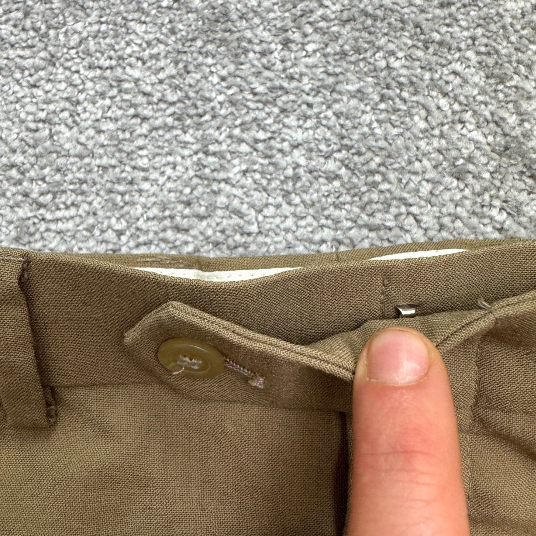 Ralph Lauren VINTAGE Lauren Ralph Lauren Wool Dress Pants Men 36x33 Regular Fit Brown Classic Formal Business Casual Size US 36 / EU 52 - 4 Thumbnail