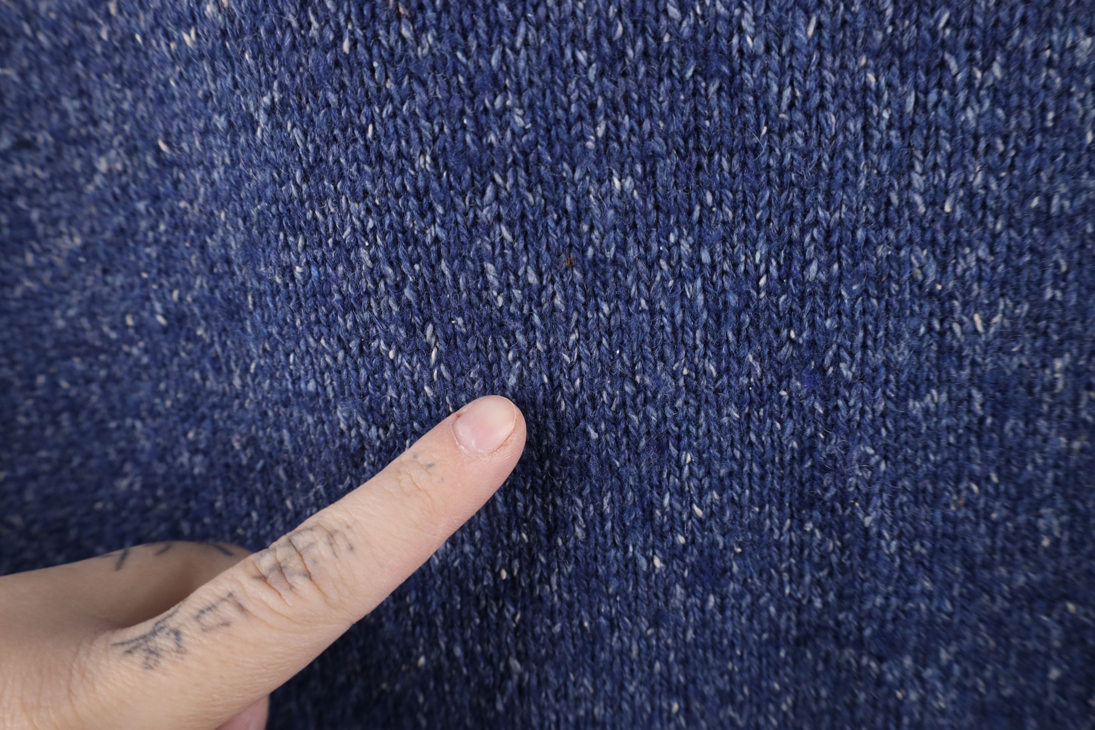 Vintage Vintage 90s Streetwear Silk Blend Knit Sweater Heather Blue Size US XL / EU 56 / 4 - 4 Thumbnail