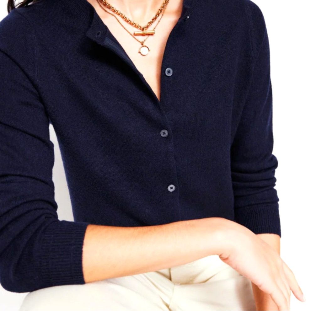 Boden Boden Navy Blue Cashmere Sweater | Size S Size S / US 4 / IT 40 - 8 Thumbnail