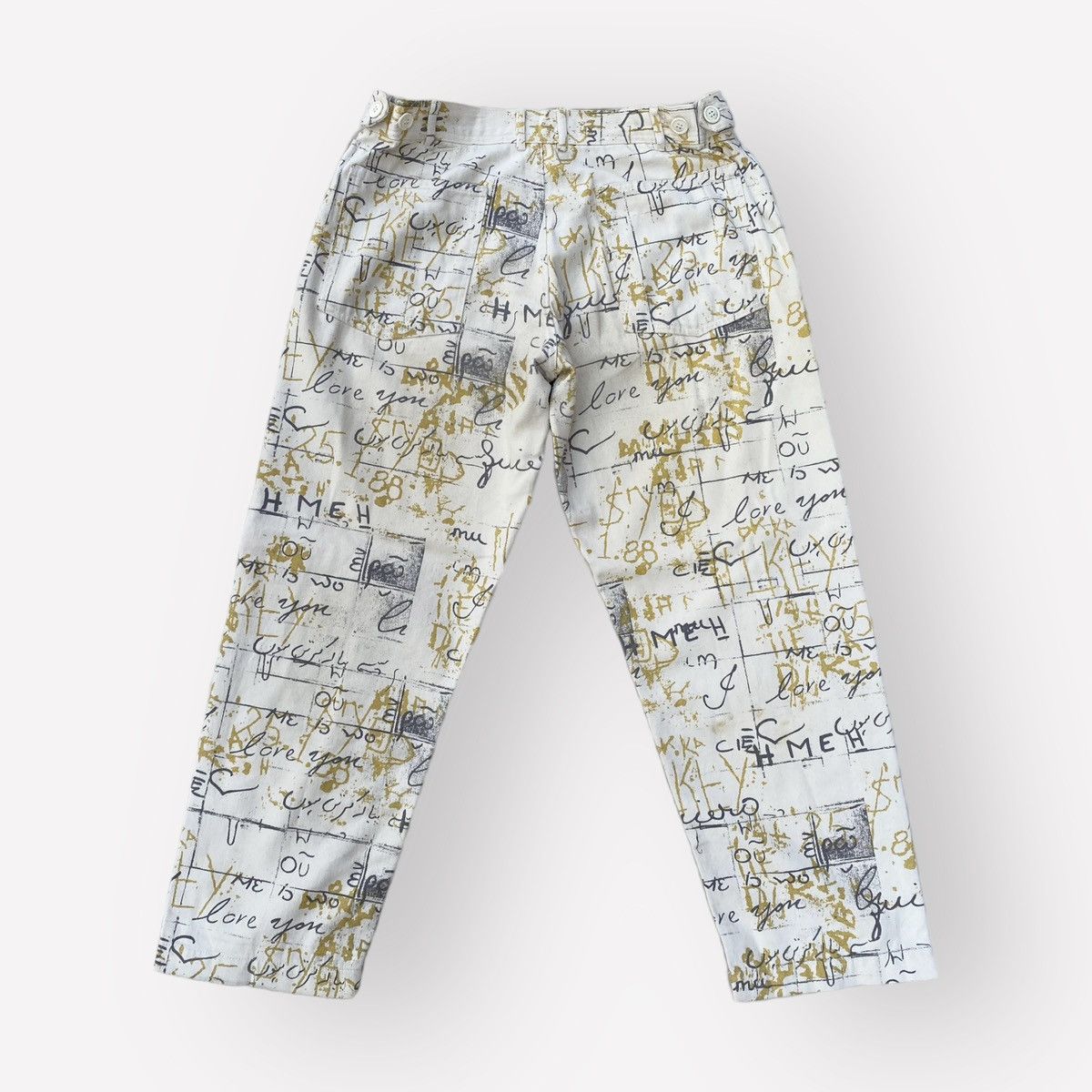 Comme des Garcons SS07 “ Golden Boy” Graffiti Pants Size US 34 / EU 50 - 4 Thumbnail