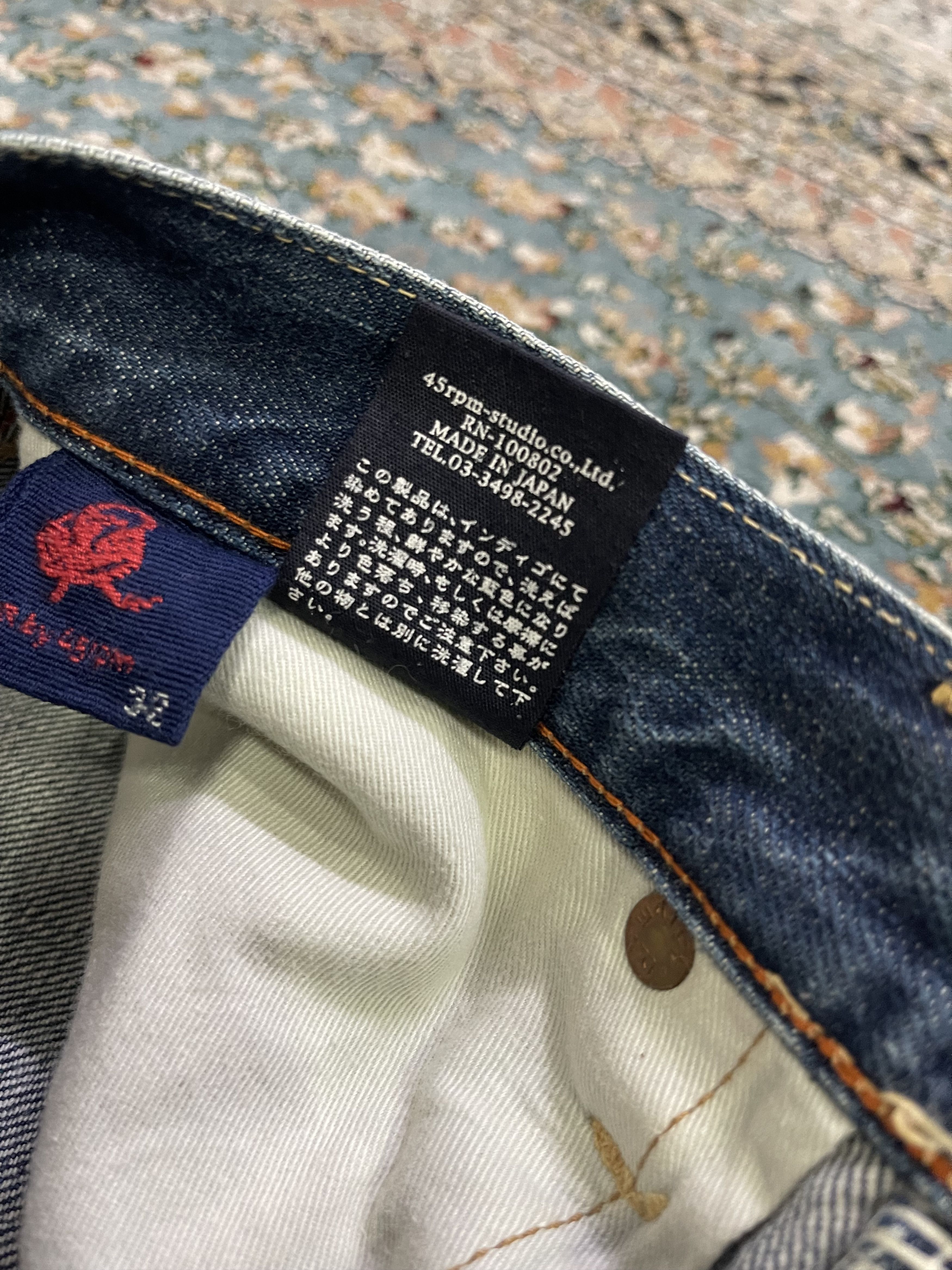 45rpm 45Rpm Japan Rustic Sulfur Faded Selvedge Jeans Denim Size US 32 / EU 48 - 10 Thumbnail
