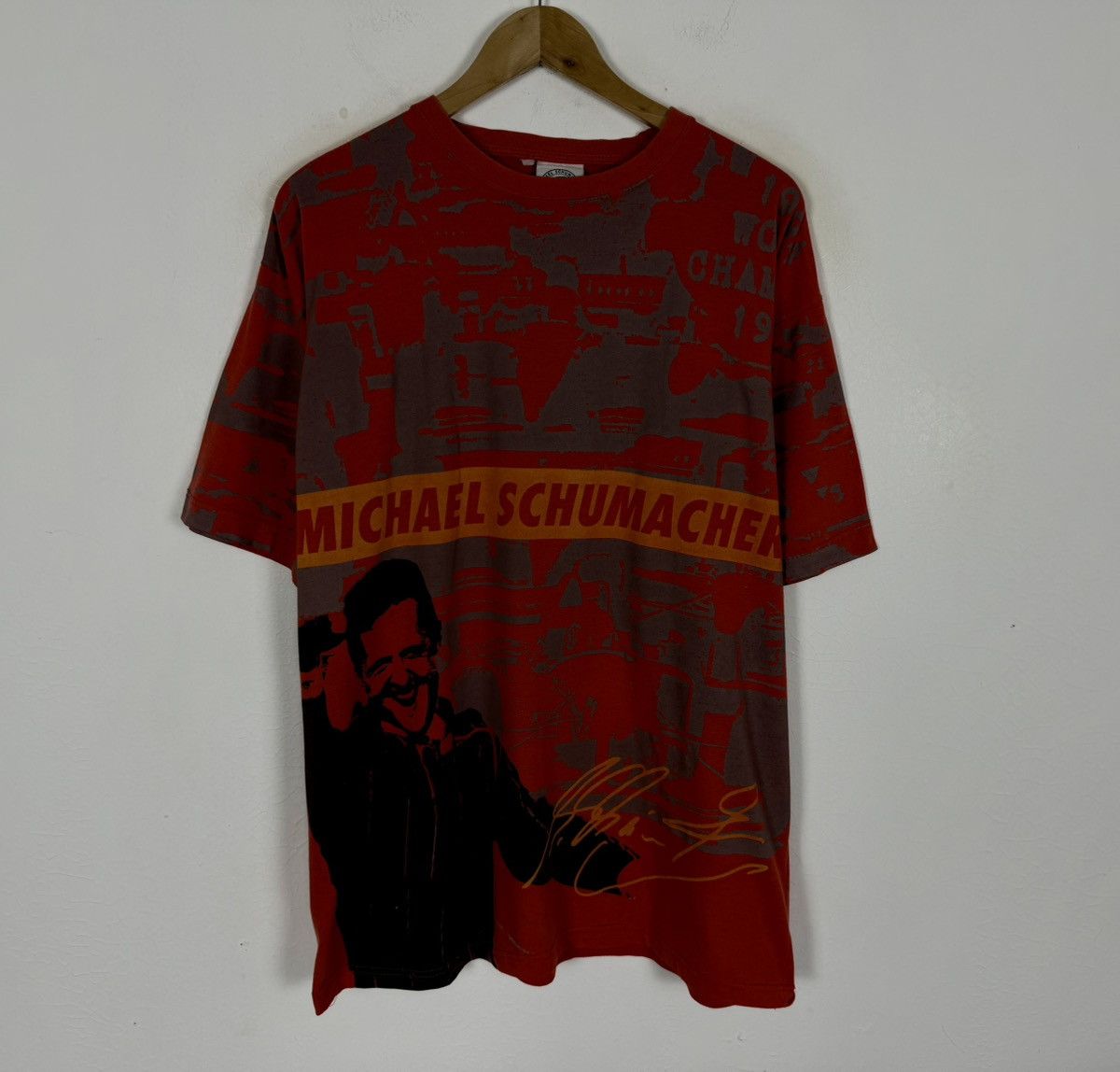 Vintage Vintage Michael Schumacher 90s F1 Ferrari overprint shirt Size US XL / EU 56 / 4 - 3 Thumbnail