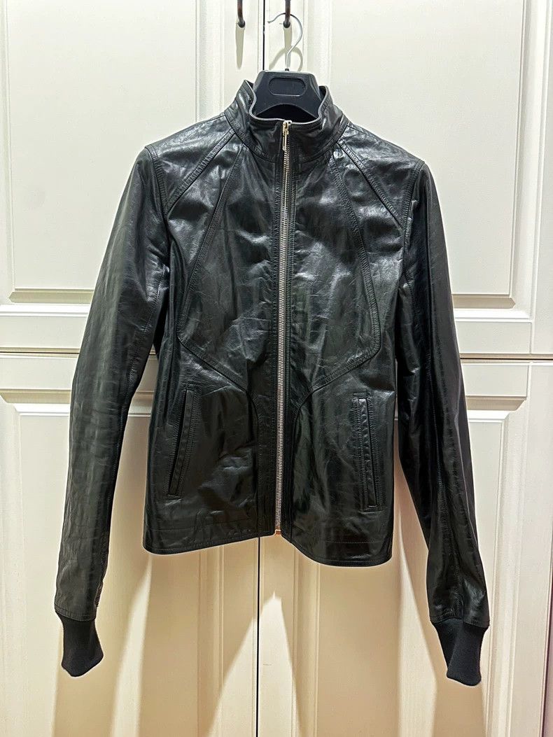 rick owens intarsia leather jacket sサイズ Rick Owens Dirt SS 18 Intarsia Leather Jacket BNWT 46