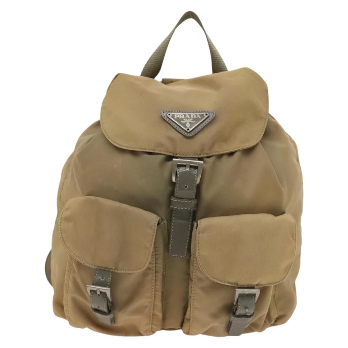 Prada PRADA Backpack Nylon Beige Silver Size ONE SIZE - 2 Thumbnail