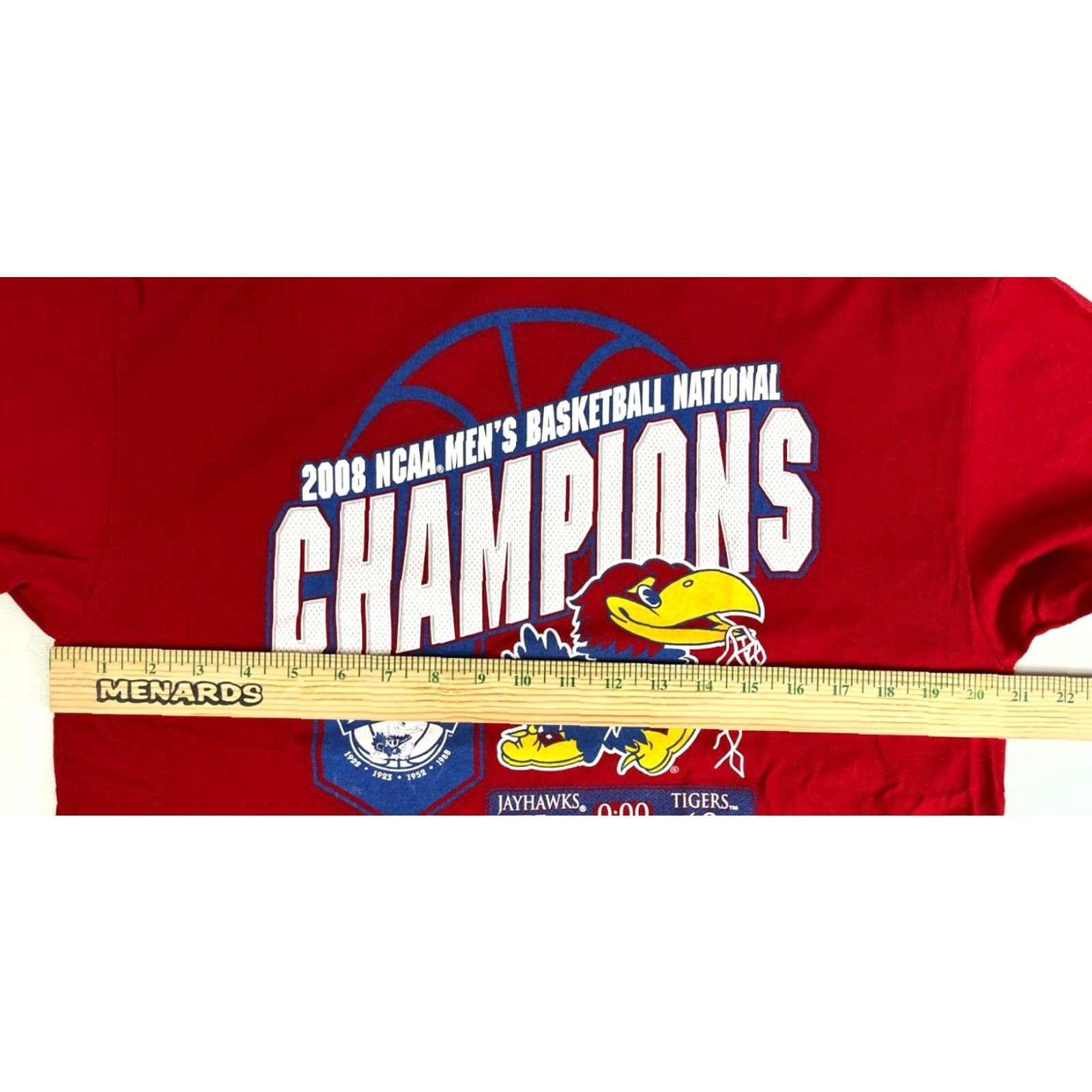 Adidas Adidas Kansas Jayhawks 2008 NCAA Men's Basketball Champions T-Shirt Sz M Size US M / EU 48-50 / 2 - 7 Thumbnail
