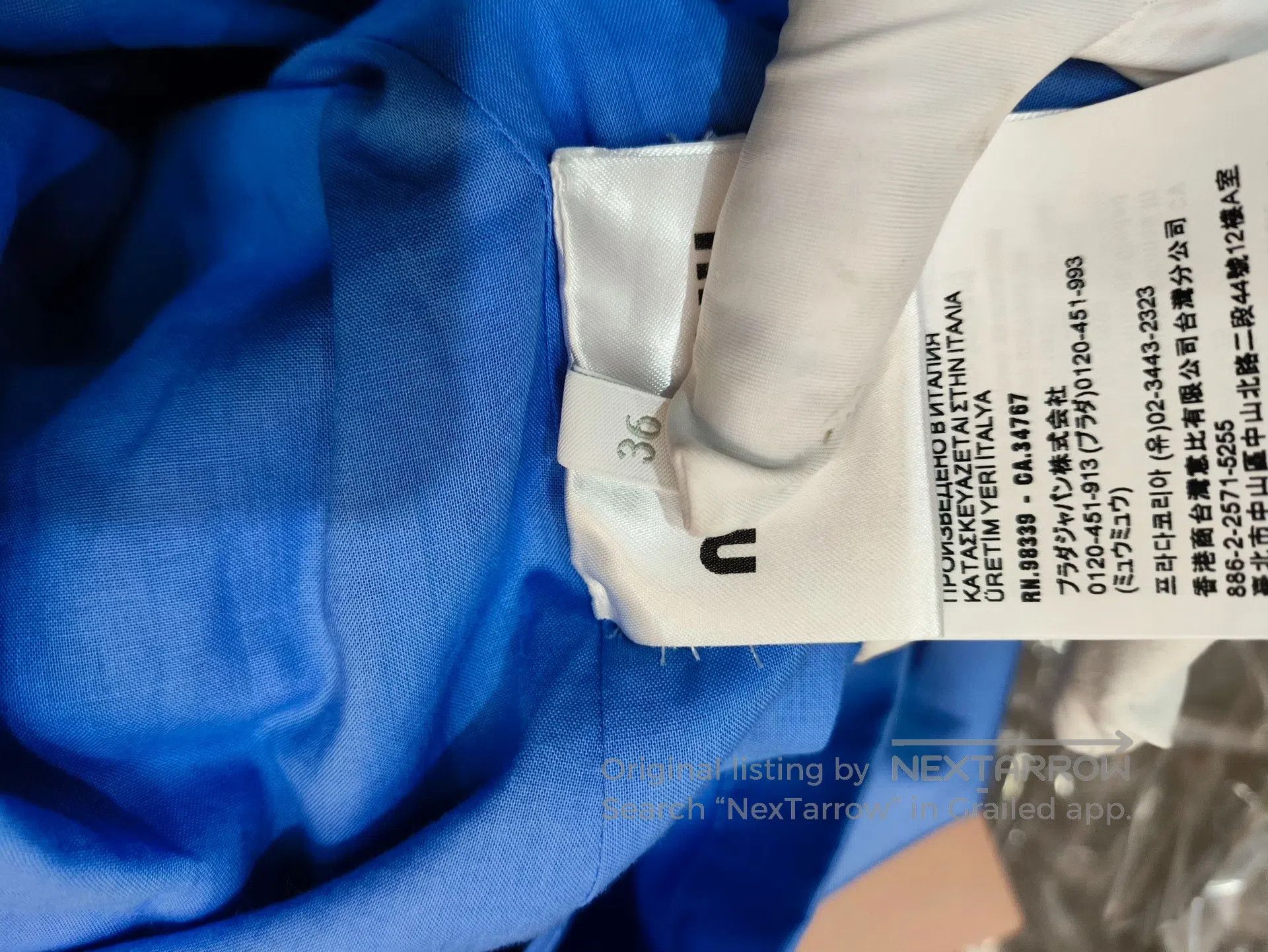 Miu Miu Miu Miu Sky Blue Buckle Dress| Size XS / US 0-2 / IT 36-38 - 5 Thumbnail