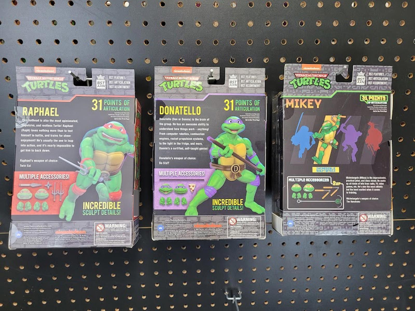 Nickelodeon TMNT Action Figures Set - Raphael, Donatello & Mikey Fun! Size ONE SIZE - 2 Thumbnail