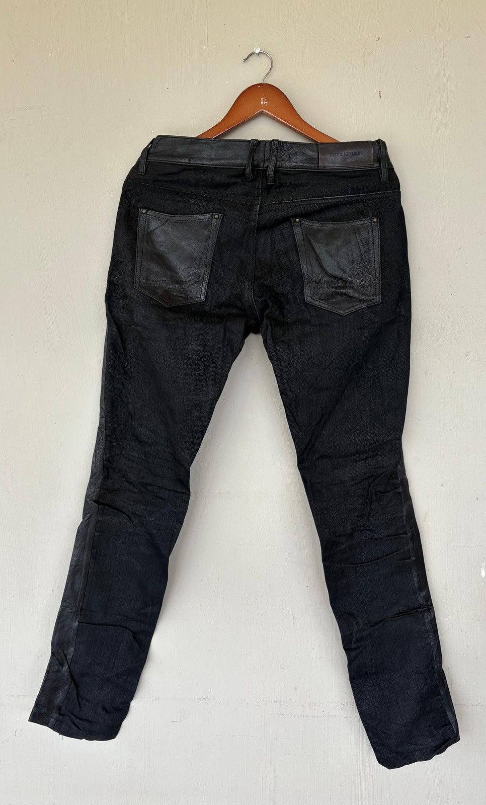 5351 POUR LES HOMMES × Genuine Leather Vtg 5351 Pour Les Homme Hybric Leather Pant Black Fashion Size US 31 - 4 Thumbnail