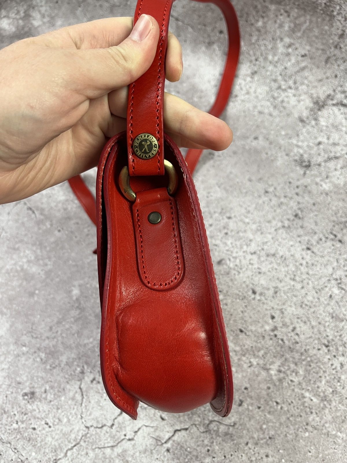 Other Penelope Chilvers Red Leather Mini Saddle Crossbody Bag Size ONE SIZE - 6 Thumbnail
