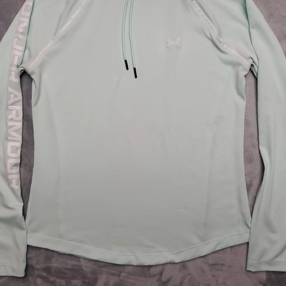 Under Armour Under Armour Hoodie Womens Small Green Performance StretchHooded Pullover Casual Size S / US 4 / IT 40 - 2 Thumbnail