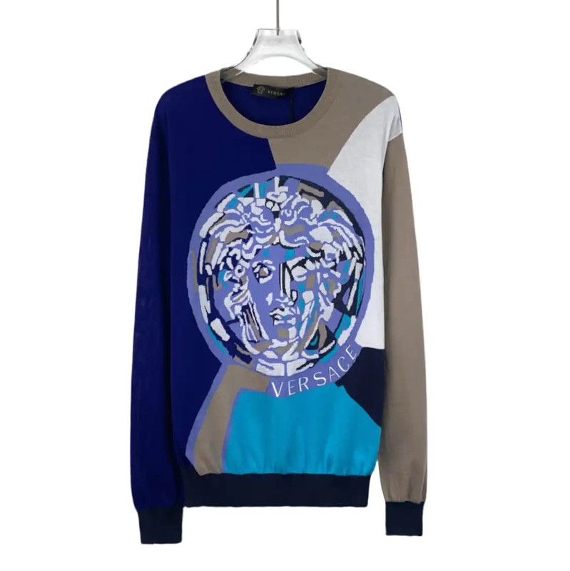 Versace Versace Multicolor Cotton Sweater for Women 0089 Size M / US 6-8 / IT 42-44 - 1 Thumbnail