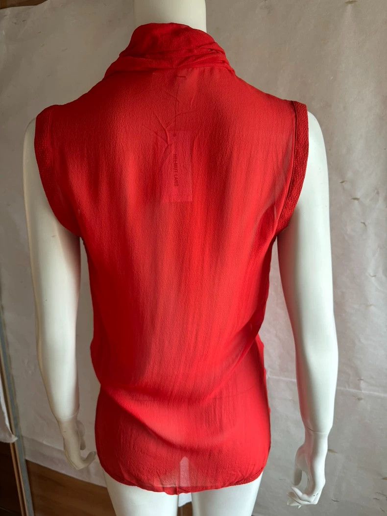 Helmut Lang HELMUT LANG sizeP Silk pleated waist deep V top Size S / US 4 / IT 40 - 5 Thumbnail