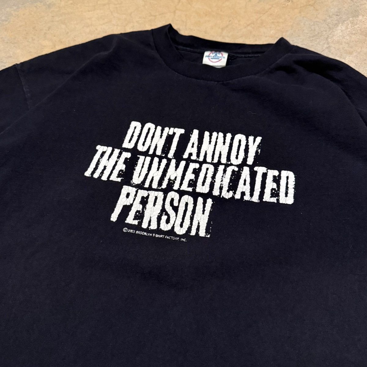 Vintage Vtg 2000s Faded Don’t Annoy The Unmedicated Person Tee ERD Size US XXL / EU 58 / 5 - 3 Thumbnail