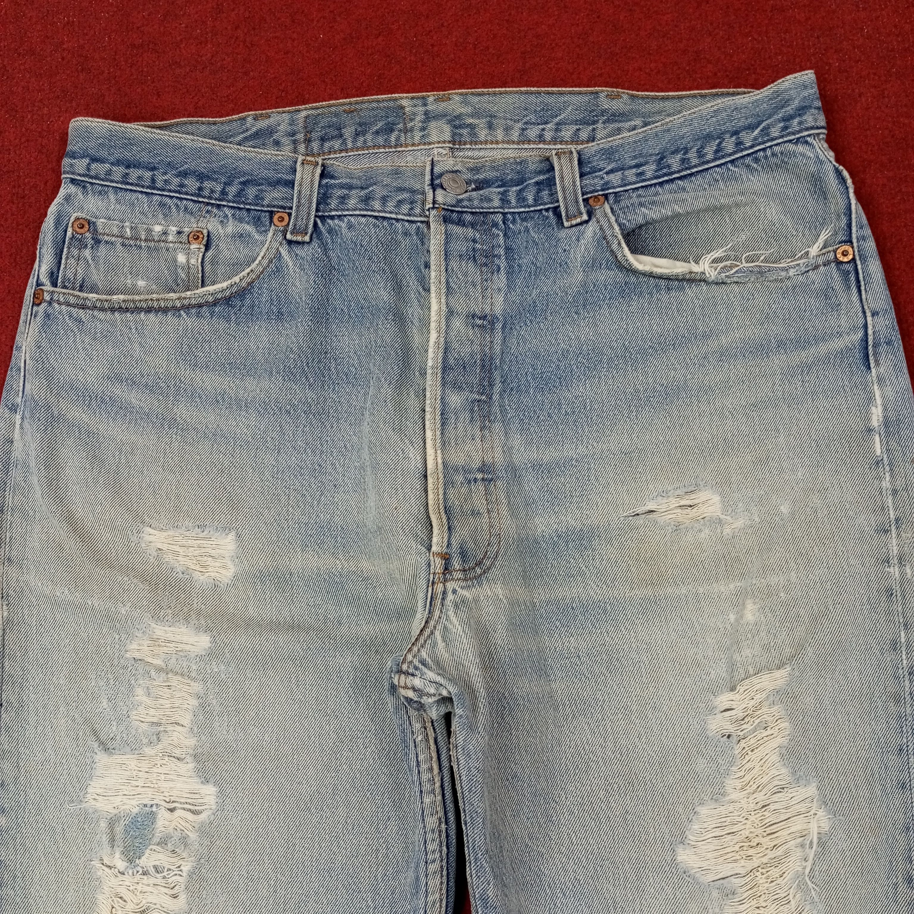Levi's Levis Made In USA Distressed Jeans c252n11 Size US 36 / EU 52 - 2 Thumbnail