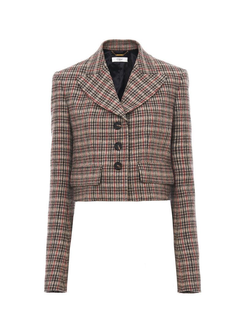 Chloe o1loc1c11125 Cropped Spencer Jacket in Multicolor Size XS / US 0-2 / IT 36-38 - 1 Thumbnail
