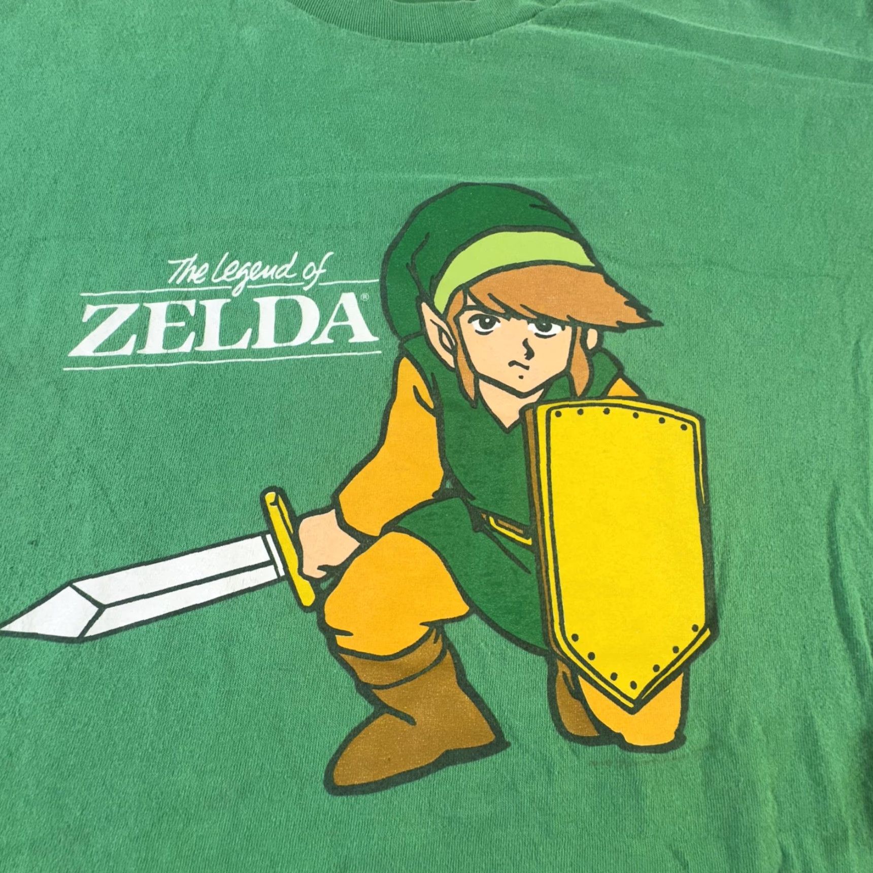 Fruit Of The Loom VINTAGE Legend of Zelda Shirt Mens XL Green Nintendo Link Graphic Tee T-Shirt Video Game Size US XL / EU 56 / 4 - 2 Thumbnail