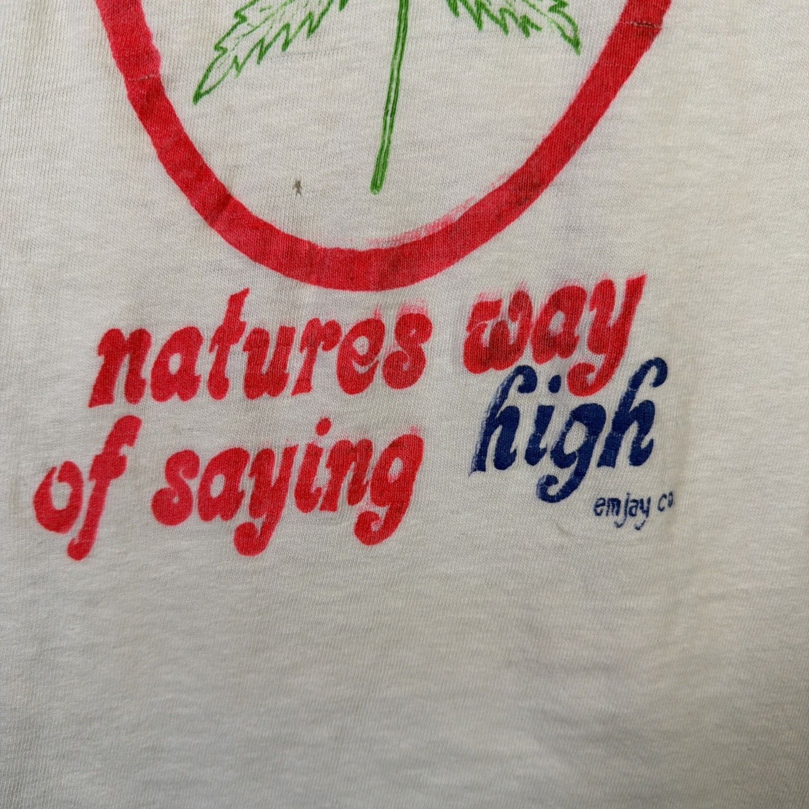 Hanes True Vintage Hanes Shirt Mens Medium White 60s Weed Nature Size US M / EU 48-50 / 2 - 4 Thumbnail