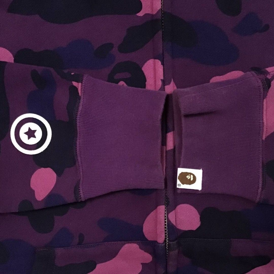 Bape BAPE Shark full zip hoodie purple camo a bathing ape Size US S / EU 44-46 / 1 - 6 Thumbnail