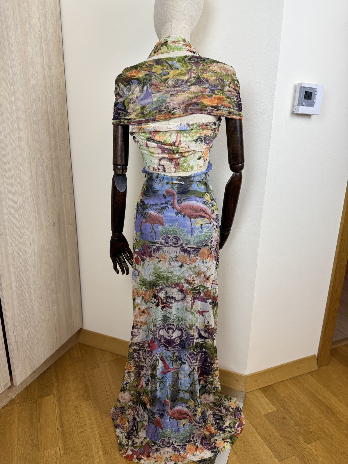 Jean Paul Gaultier Jean Paul Gaultier Soleil 1999 Mesh Maxi Dress Archive Y2K Size M / US 6-8 / IT 42-44 - 9 Thumbnail