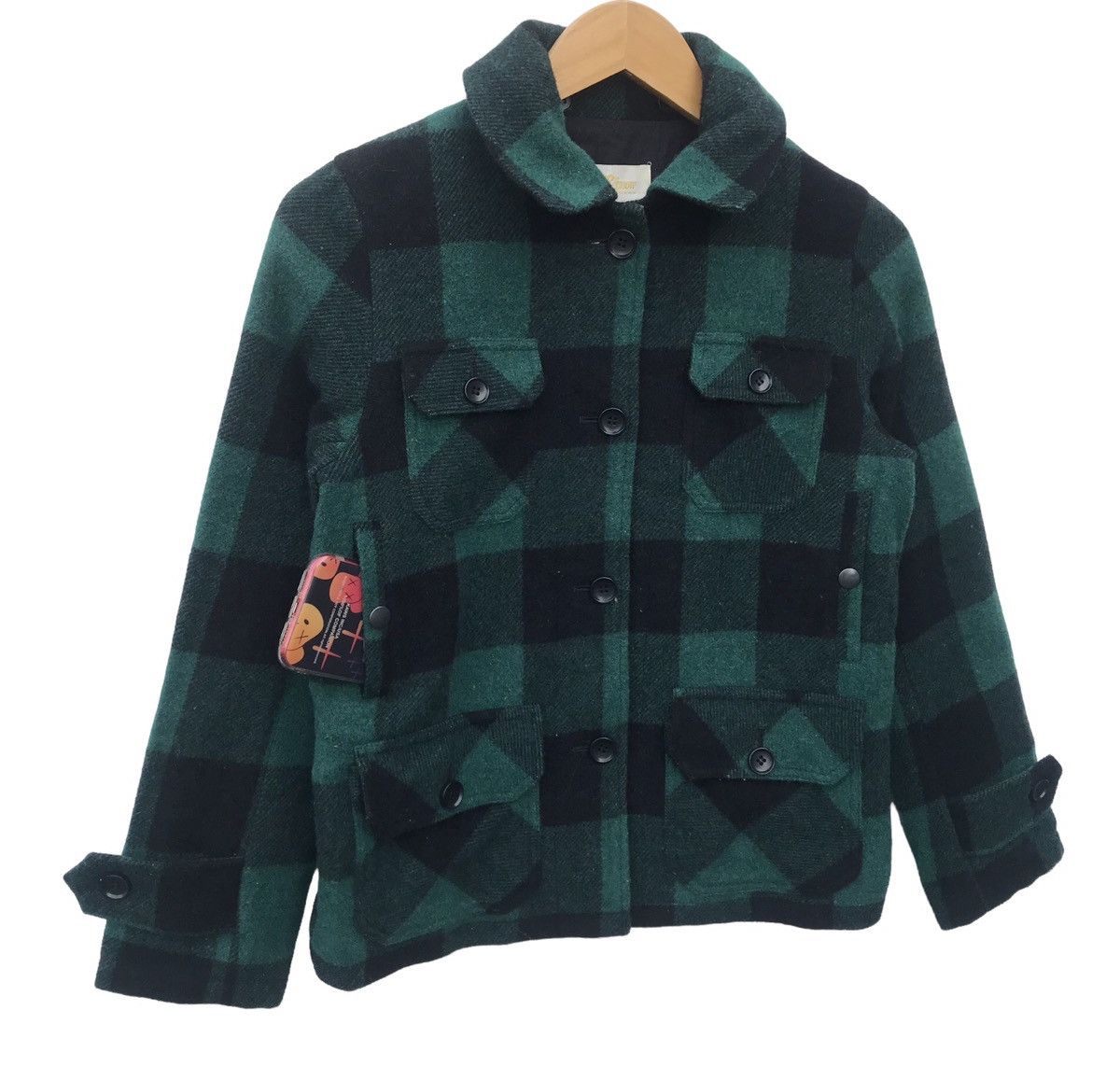Japanese Brand Eye Know Women Checked Tartan Wool Jacket Size S / US 4 / IT 40 - 3 Thumbnail