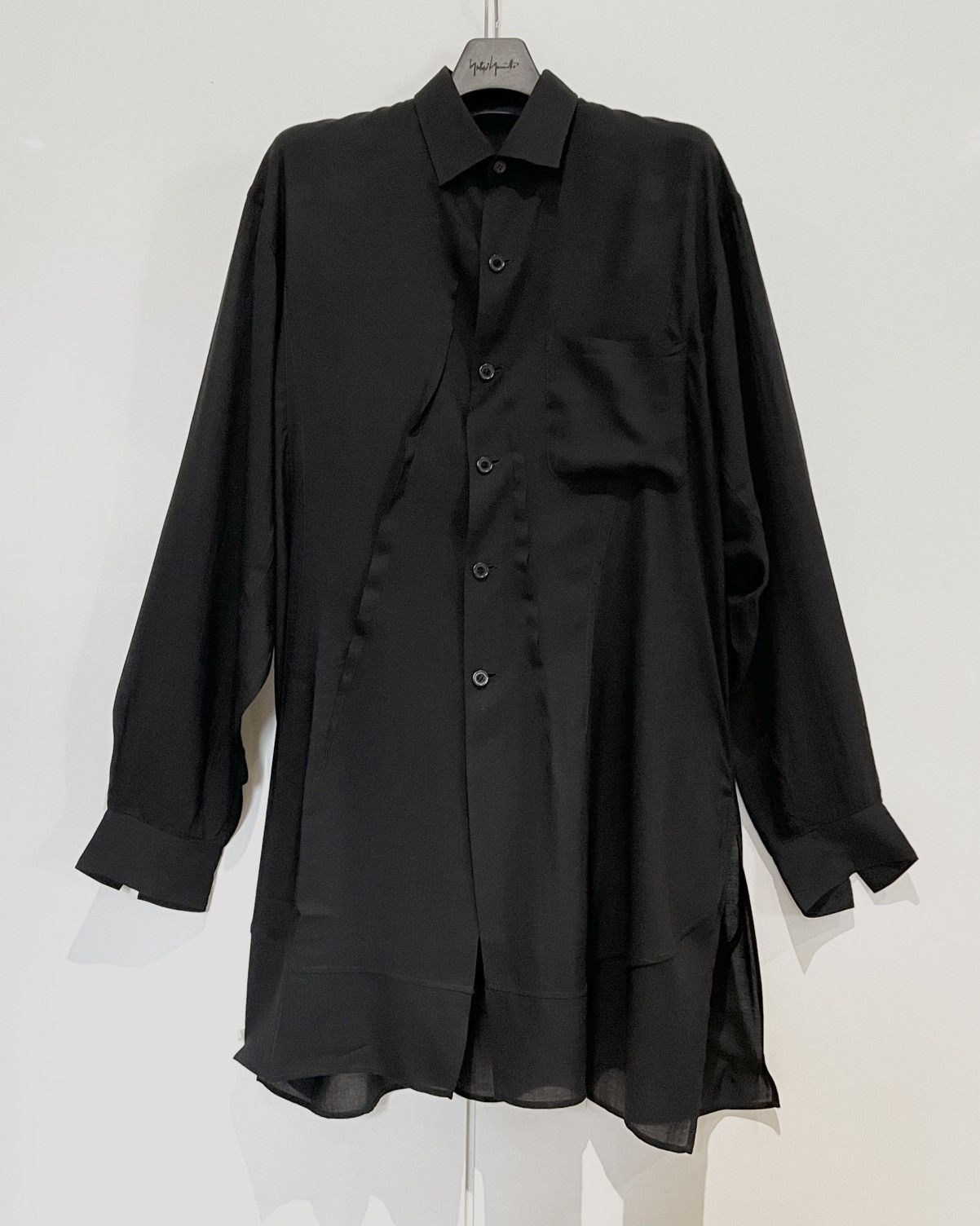Yohji Yamamoto Yohji Yamamoto Pour Homme Overlap Details Cellulose shirt Size US L / EU 52-54 / 3 - 1 Thumbnail