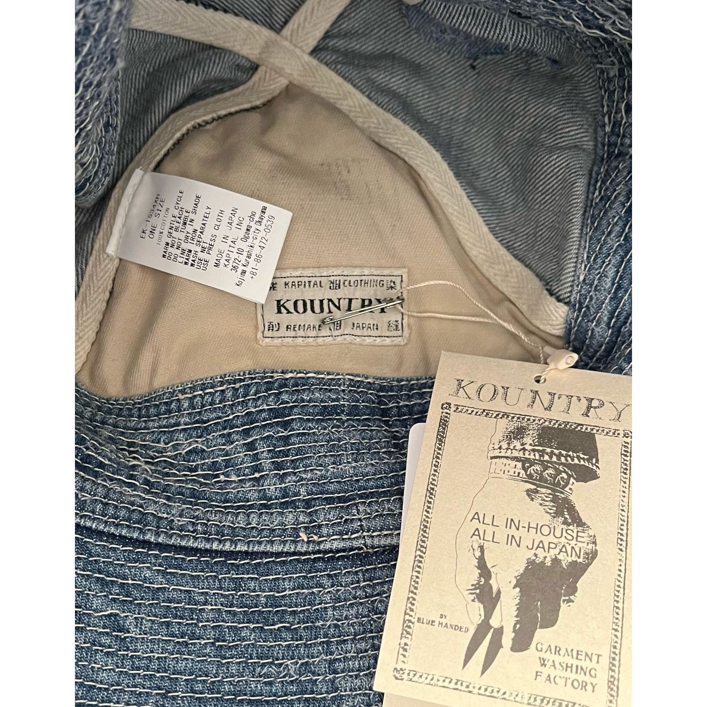 Kapital Kapital Denim The Old Man & The Sea Hat Distressed Remake Size ONE SIZE - 3 Thumbnail
