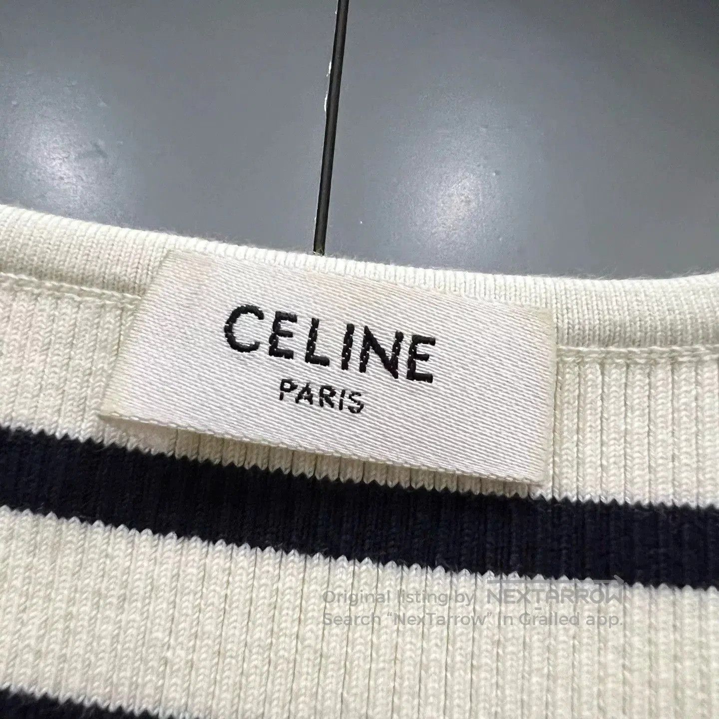 Celine celine logo striped vest in excellent condition. Size M / US 6-8 / IT 42-44 - 2 Thumbnail