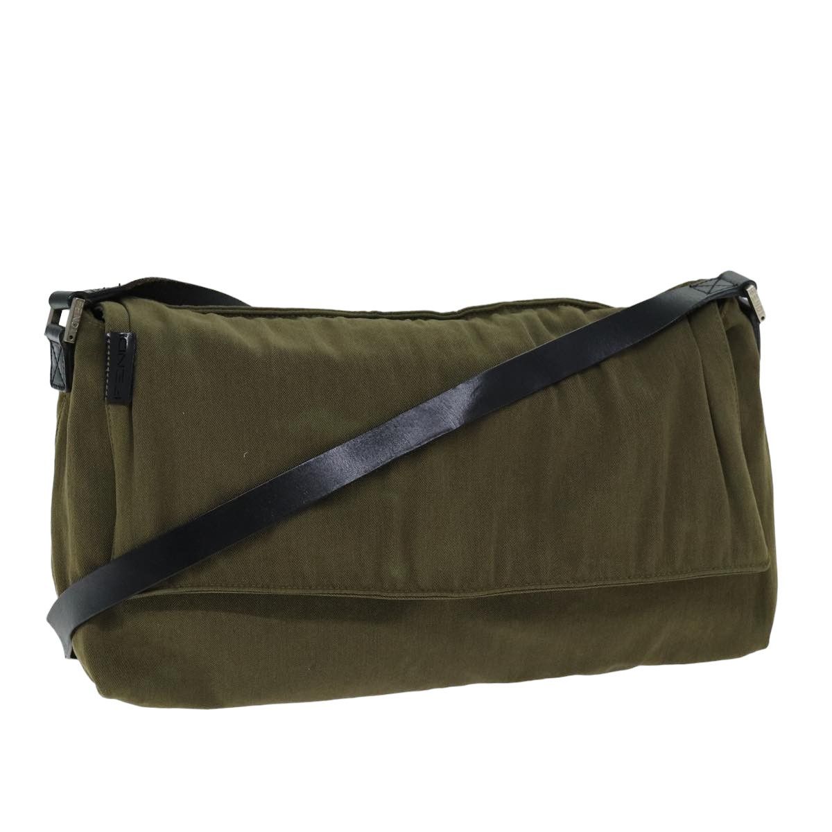 Fendi Khaki Canvas Shoulder Bag (Pre-Owned) Size ONE SIZE - 1 Thumbnail