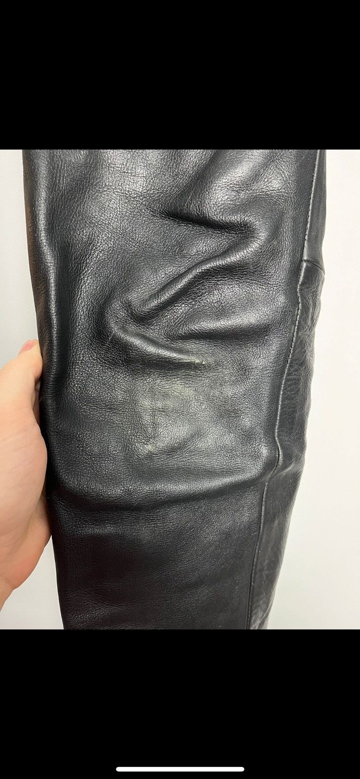Leather Vintage leather pants motorcycle y2k Size US 28 / EU 44 - 3 Thumbnail