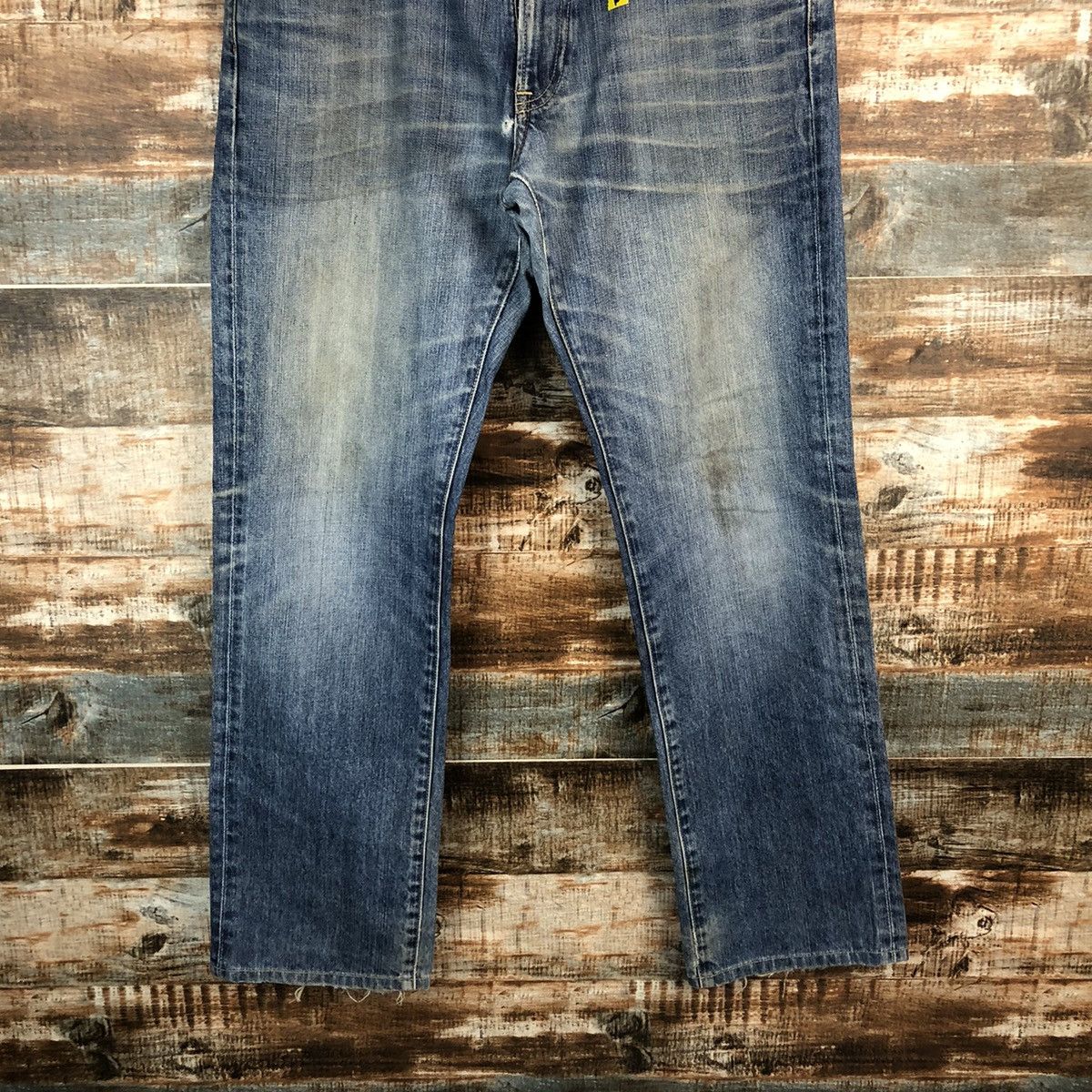 Japanese Brand Uniqlo japan ripped vintage Blue Denim Pants #A1402 Size US 34 / EU 50 - 3 Thumbnail