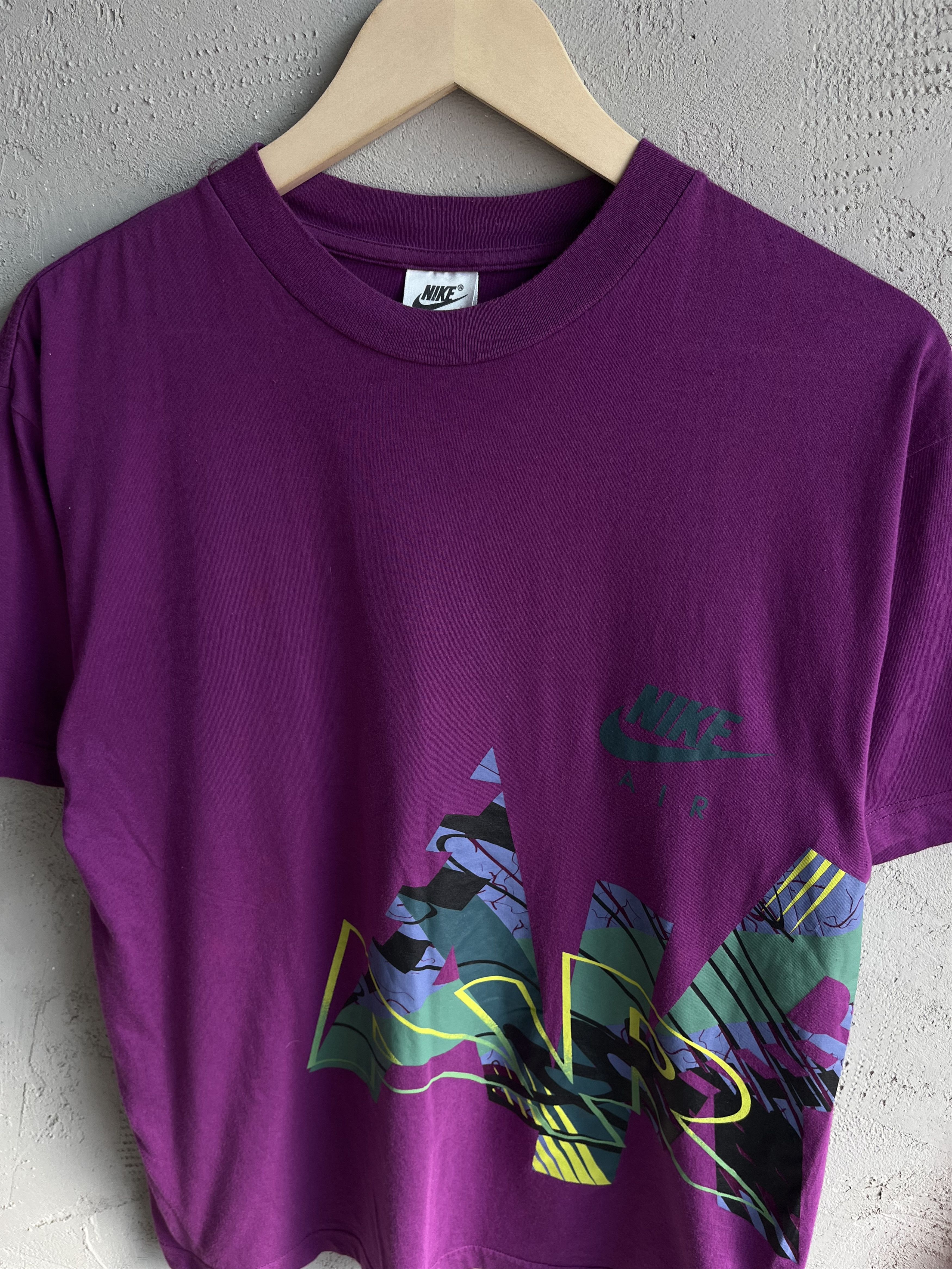Nike × Vintage Vintage Y2K Nike Air Big Logo Swoosh Just Do It Purple Tee Size US S / EU 44-46 / 1 - 2 Thumbnail