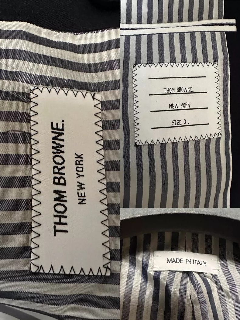 Thom Browne Thom Browne size0 Blue and white double lapel suit Size 34S - 5 Thumbnail