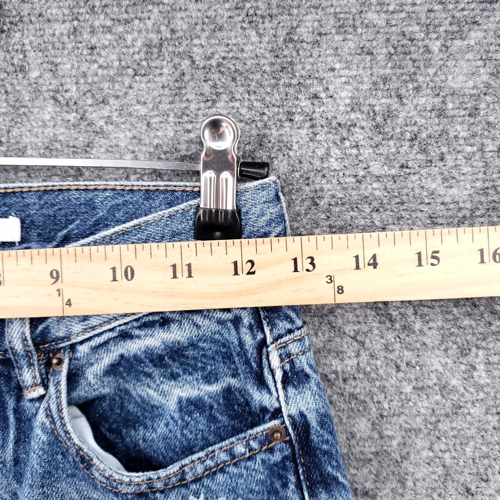 Pacsun PacSun Jeans Womens 24 Blue Ultra High Rise Slim Fit Straight Button Fly Ripped Jeans Size 42" / US 20 - 7 Thumbnail
