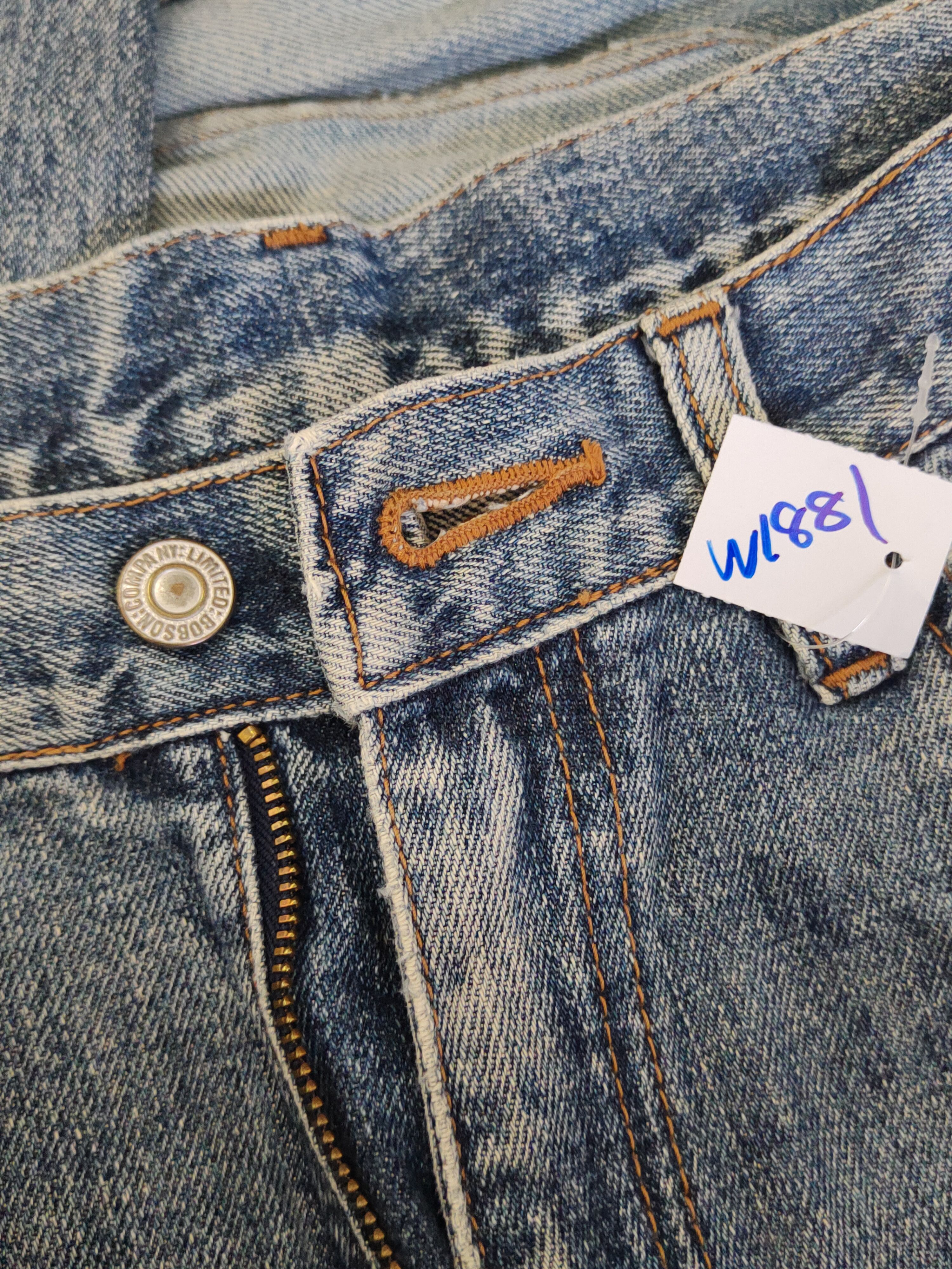 Vintage Bobson Blue Distressed Ripped denim Jeans #W1881 Size US 34 / EU 50 - 16 Thumbnail