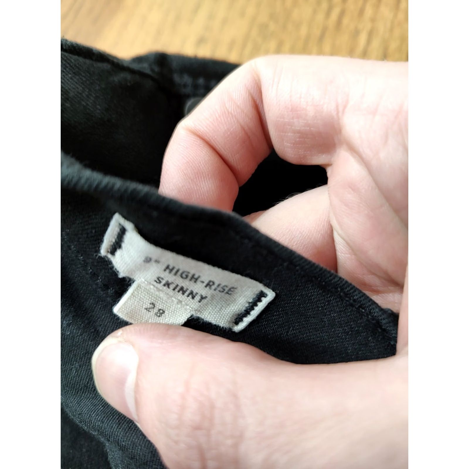 Madewell Madewell Jeans Skinny High Rise Denim Black 28x27 Womens Regular Cotton Blend 5-Pocket JuN 27 Inseam Size 28" / US 6 / IT 42 - 3 Thumbnail