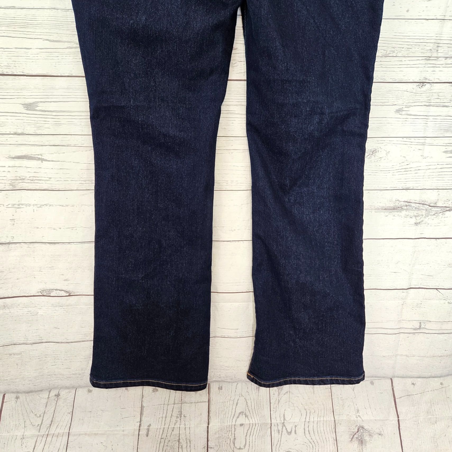 Vintage M Jeans by Maurices Womens Slim Boot Jeans Sz 14 Blue Dark Wash Mid Rise Size 36" / US 14 / IT 50 - 5 Thumbnail