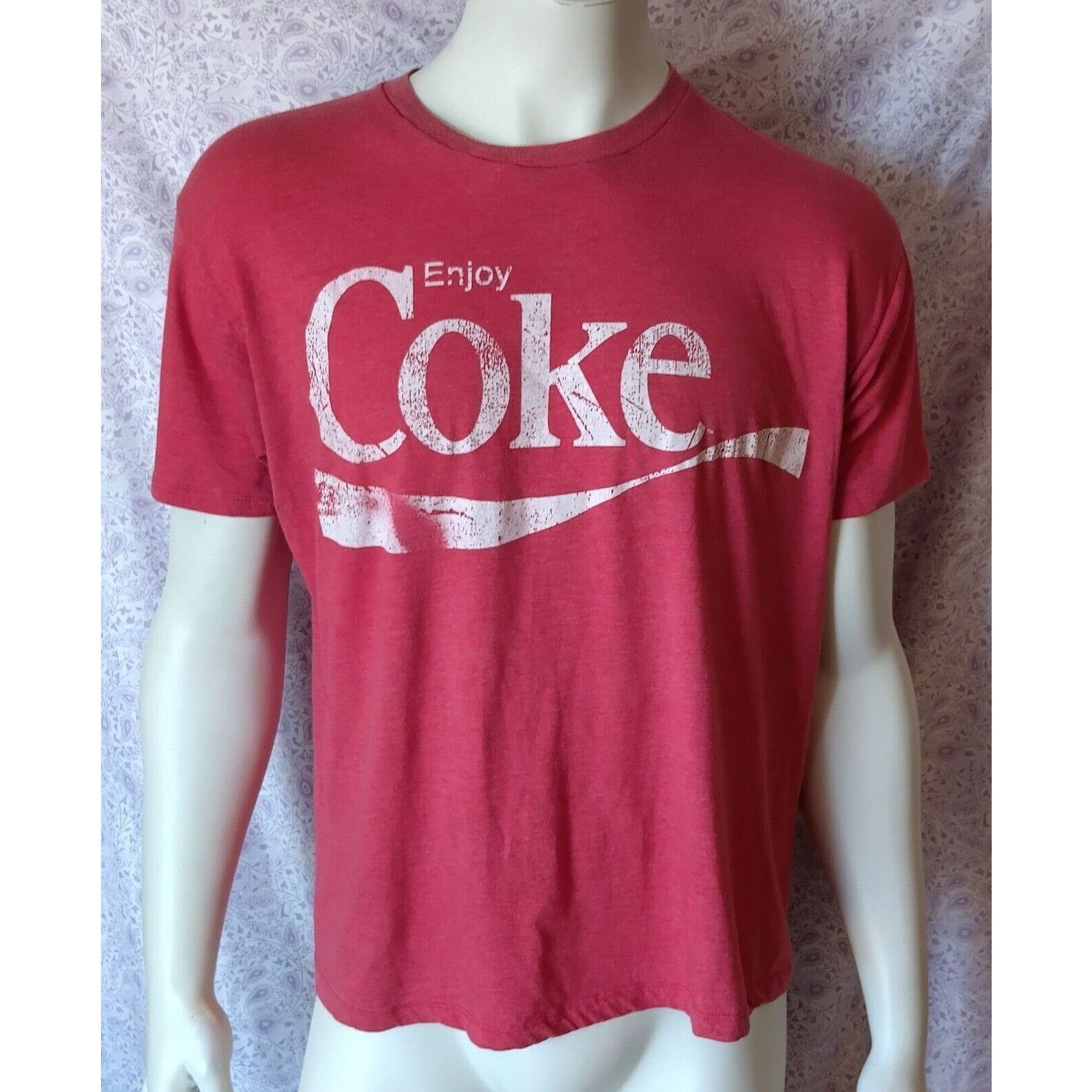 Coca Cola "Enjoy Coke" Coca-Cola Vintage Distressed Look Men’s Tee Lrg Size US L / EU 52-54 / 3 - 1 Thumbnail