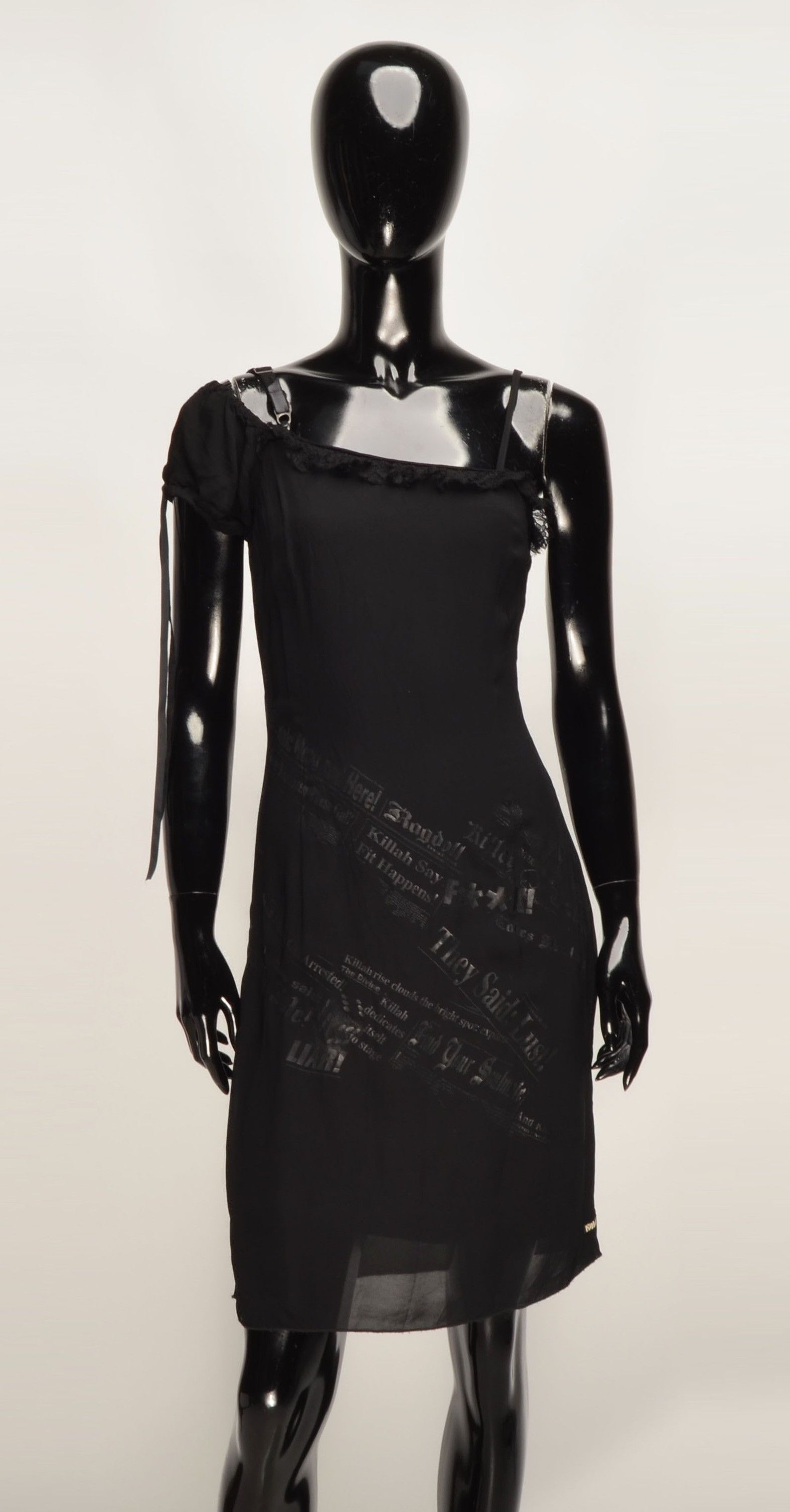Miss Sixty Rare Killah by Miss Sixty Y2K Grunge Punk One Shoulder Dress Size S / US 4 / IT 40 - 1 Thumbnail