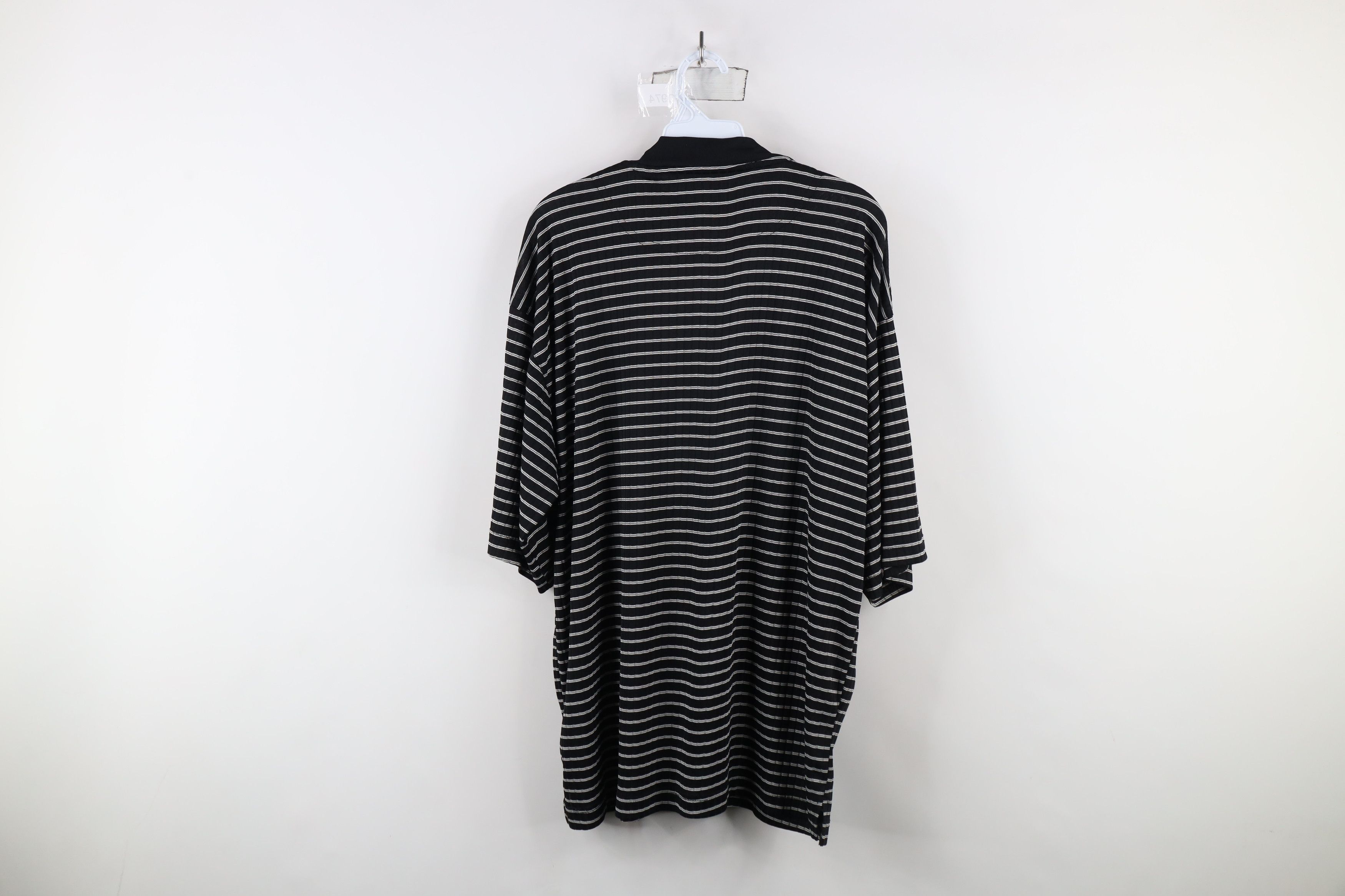 Vintage Vintage 90s Y2K Streetwear Ribbed Knit Short Sleeve T-Shirt Size US XXL / EU 58 / 5 - 7 Thumbnail