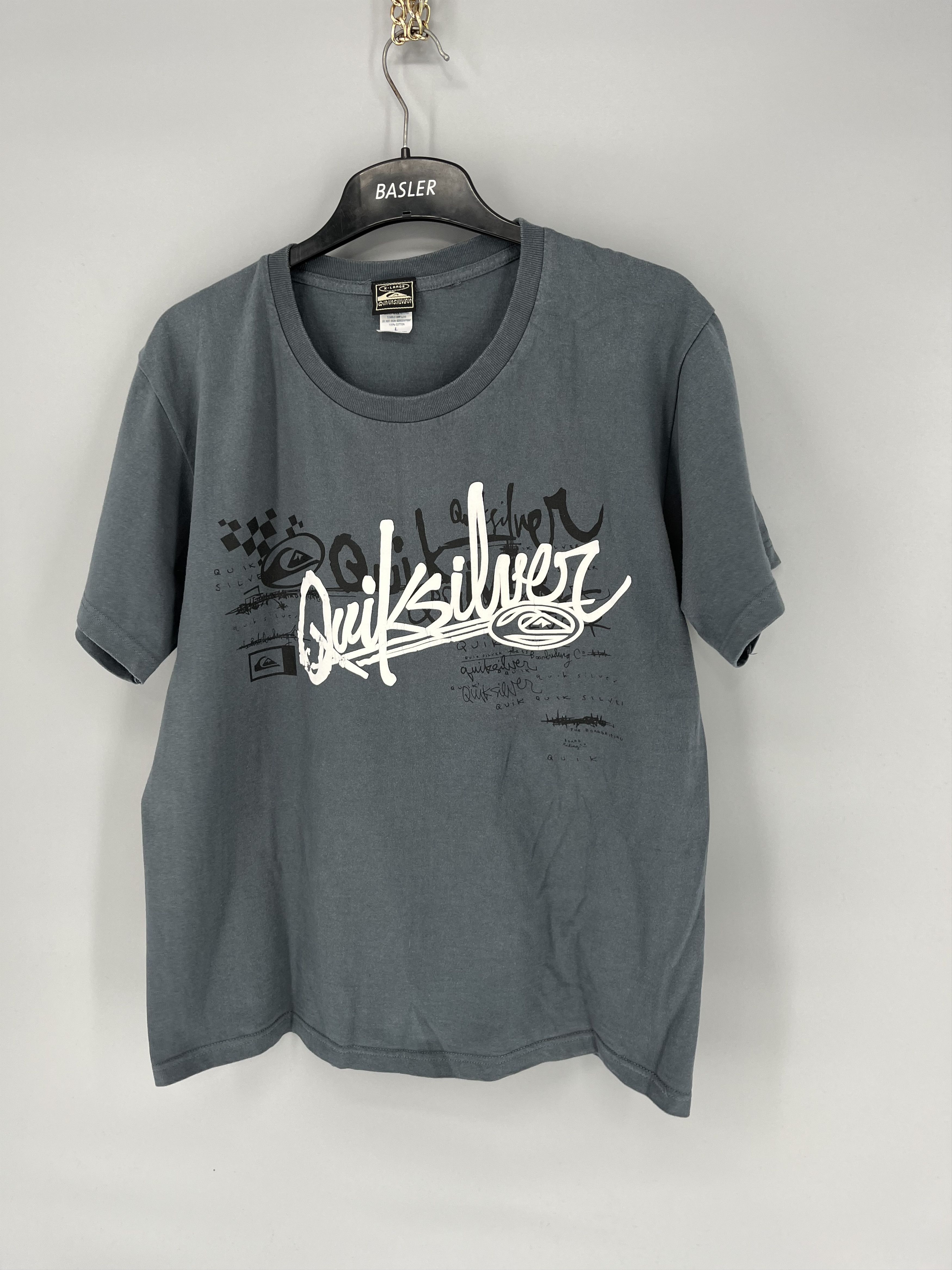 Quiksilver Vintage Quiksilver T-Shirt Medium Gray Surf Skateboard y2k Size US L / EU 52-54 / 3 - 3 Thumbnail