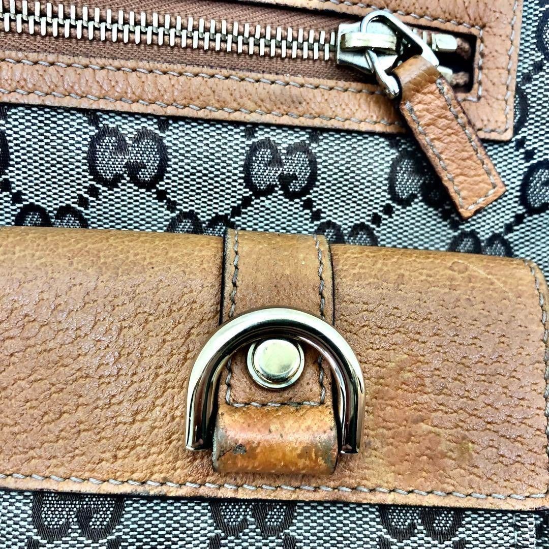 Gucci Gucci - Shoulder Bag Beige Brown Leather GG Monogram Size ONE SIZE - 8 Thumbnail