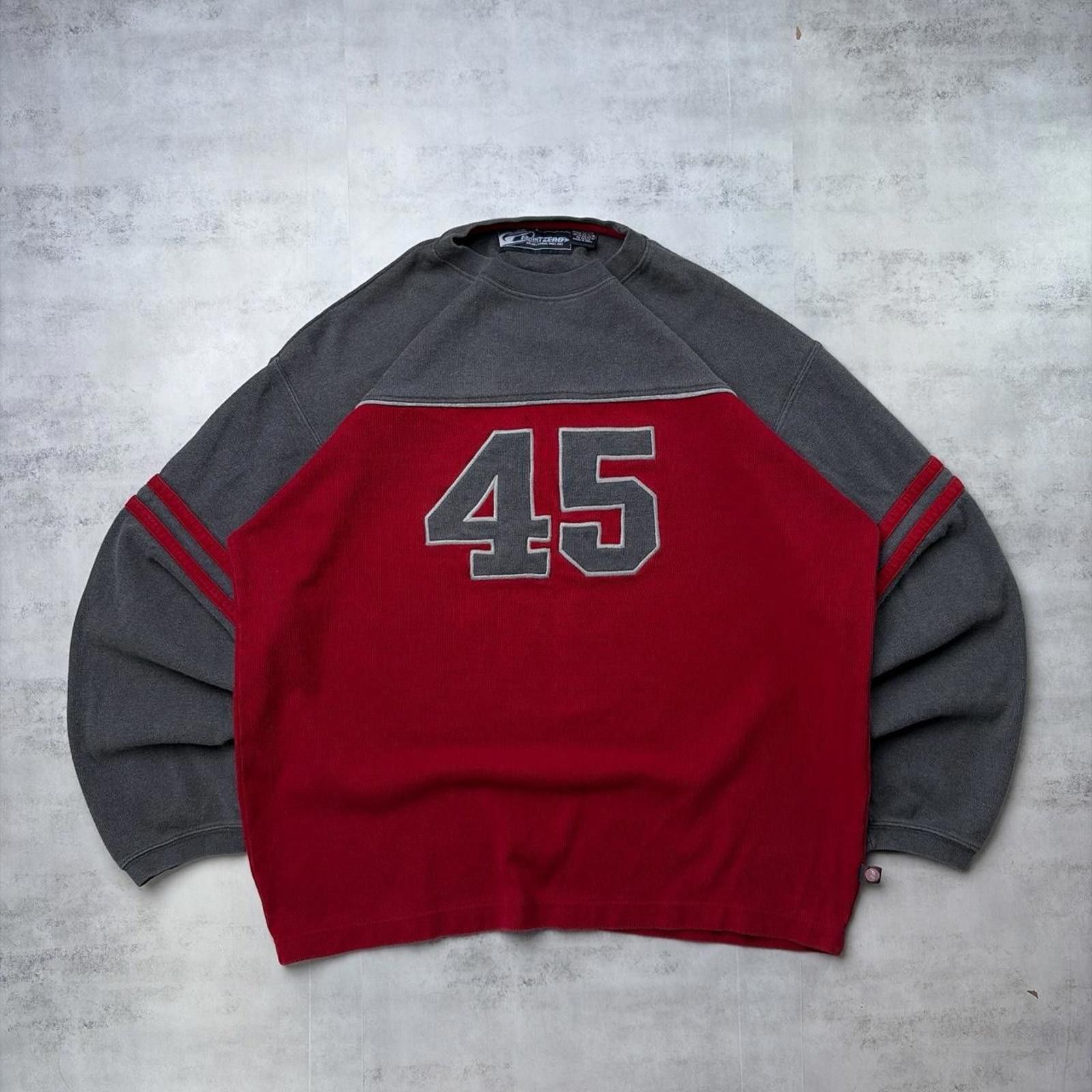 Point Zero Y2K Red Point Zero Grunge Skater Boxy Crewneck Sweater Size US L / EU 52-54 / 3 - 1 Thumbnail