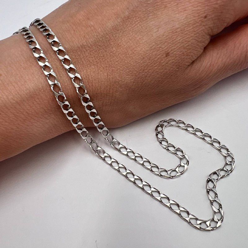 Sterling Silver Vintage Sterling Silver 925 Curb Chain Necklace 50cm 8.9g Size ONE SIZE - 5 Thumbnail